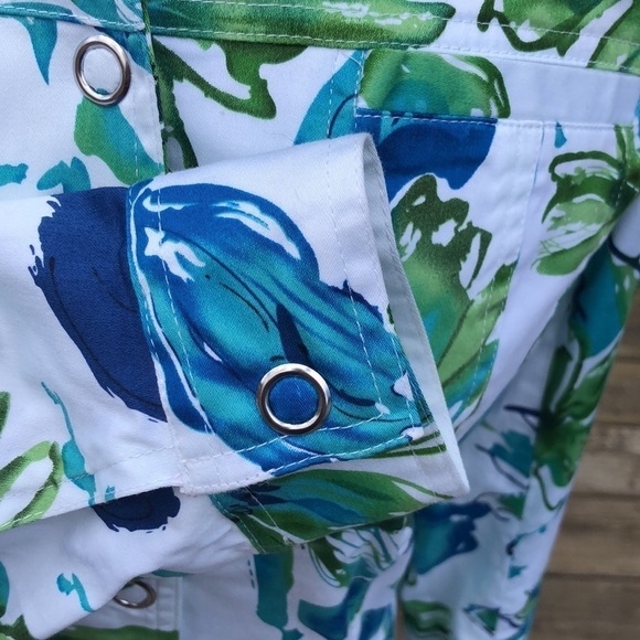 Coldwater Creek‎ Snap-up Water Color Print Jacket - Picture 7 of 12